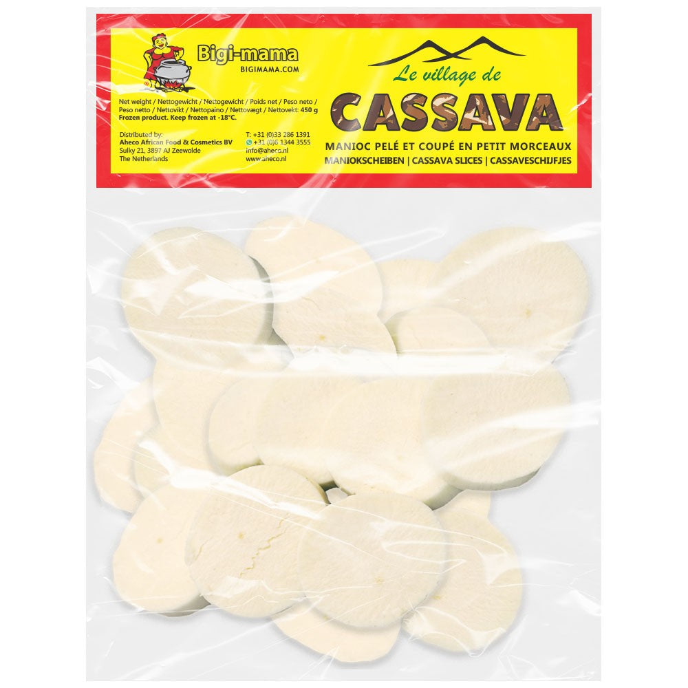 (Frozen Root Vegetable) Cassave Sliced - Bigi Mama Box (20 x 450 gr.)
