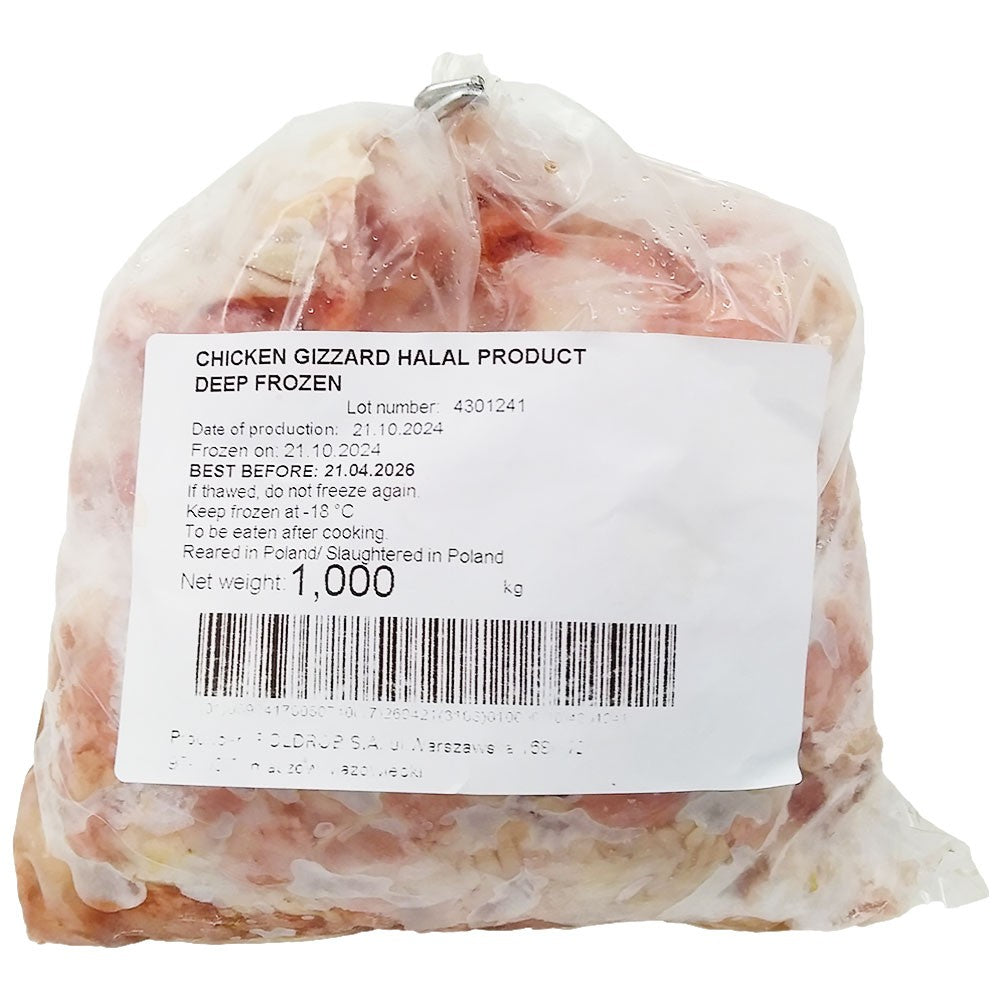 (Poultry Frozen) ) Chicken Gizzards Fresh Frozen Box 10 kg.