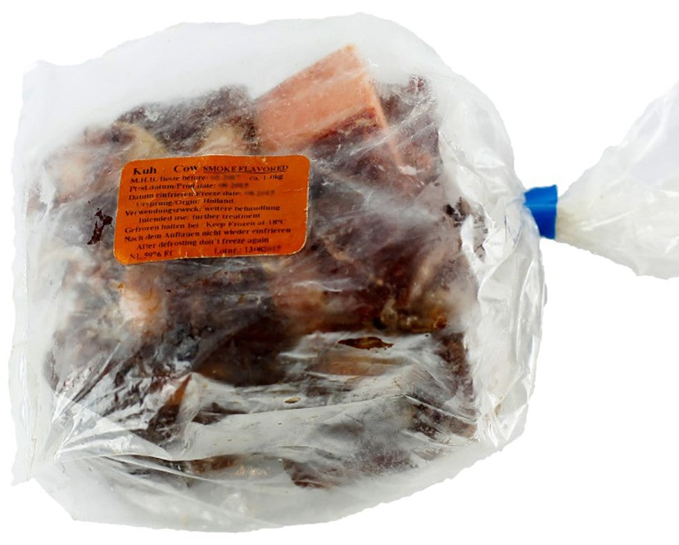 (Frozen Cow Meat) Smoked Cow Meat Halal Pieces Smoked - Box 12 x 1 kg.(AHCO)