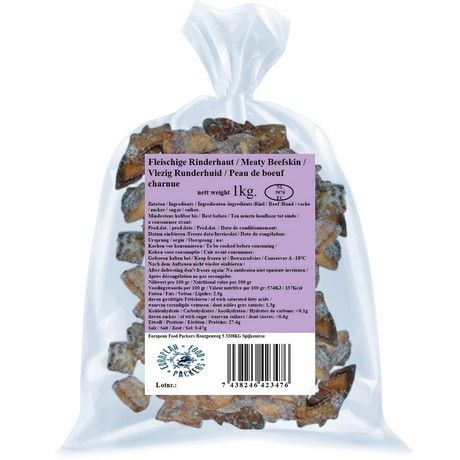 (Meat Skin Frozen) Cow Skin Meaty Mask - Box 8 x 1 kg (AEF)