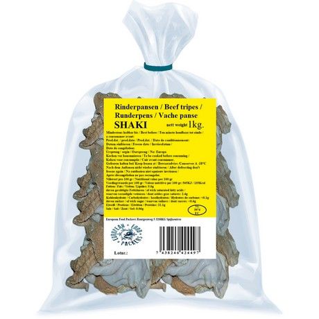 (Meat Tripe Frozen) Cow Tripes Zjakry - Box 12 kg (AEF)