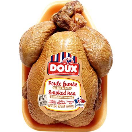 (Poultry Hen Whole Smoked) DOUX Hen Smoked & Cooked Halal - Box 8 kg (AEF)