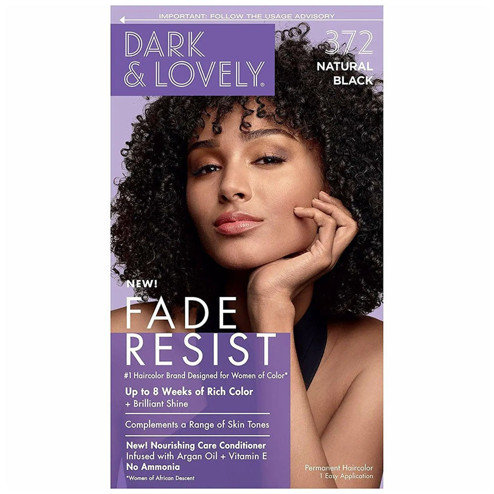 (Hair Care & Color) Dark & Lovely Color 372 Natural Black.