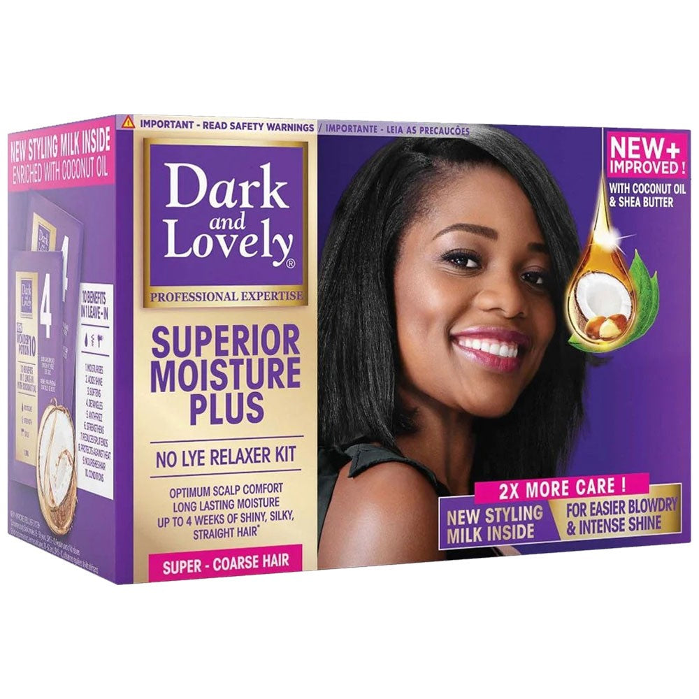 (Hair Care Relaxer Kit) Dark & Lovely No Lye Relaxer Kit Super.