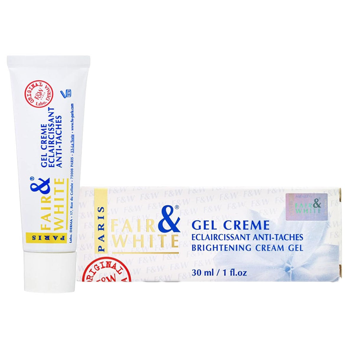 (Body Cream) Fair & White Cream Gel Cream Eclaircissant 30 ml.