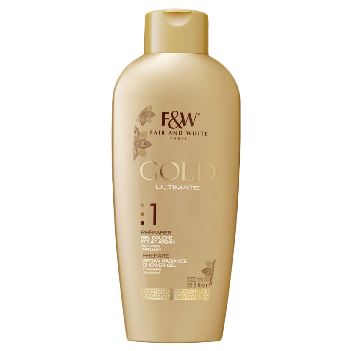 (Shower Gel) Fair & White Gold NR1 Argan Radiance Shower Gel 1000 ml.