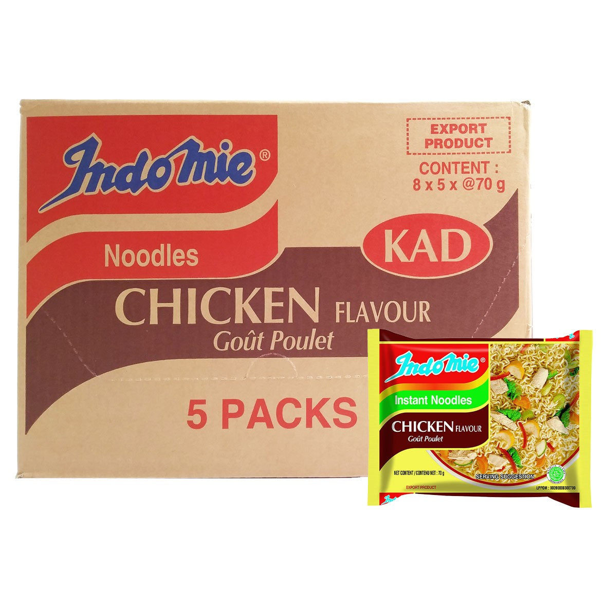 Indomie Chicken KAD 5 x 8 x 70 gr.