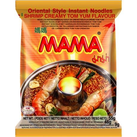 (Instant Meals) MAMA Instant Noodles Shrimp Creamy Tom Yum - Box 30 x 55 gr (AEF)