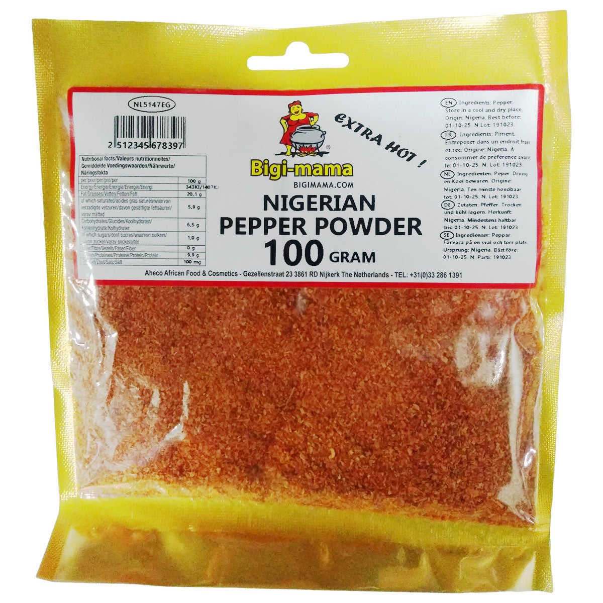 Pepper Hot Grounded (Nigeria( - 100 gr.