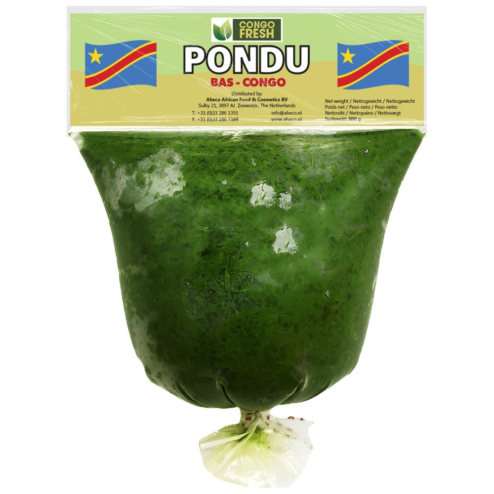(Frozen Vegetable Leaves) Pondu Cassava Leaves Saka Saka - Congo - 500 gr