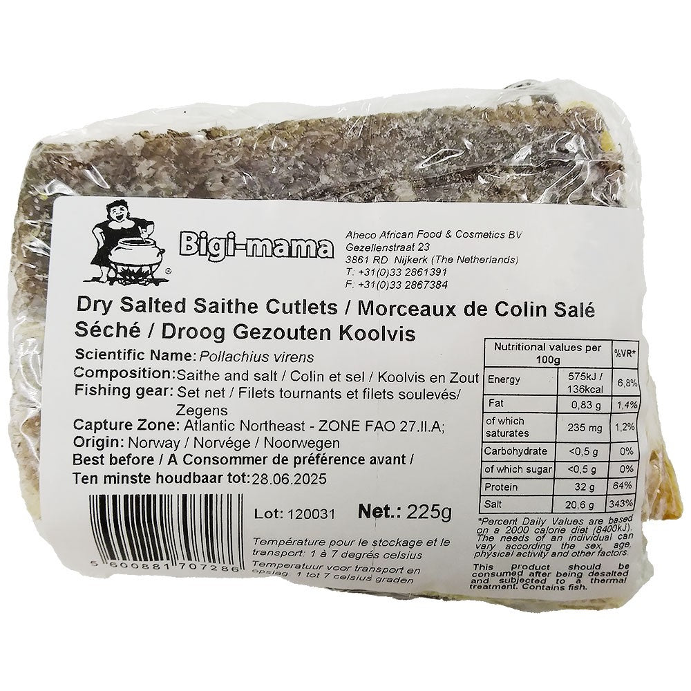(Fish Salted) Saithe Poisson Salé - Makajabu Box 18 x 225 gr.