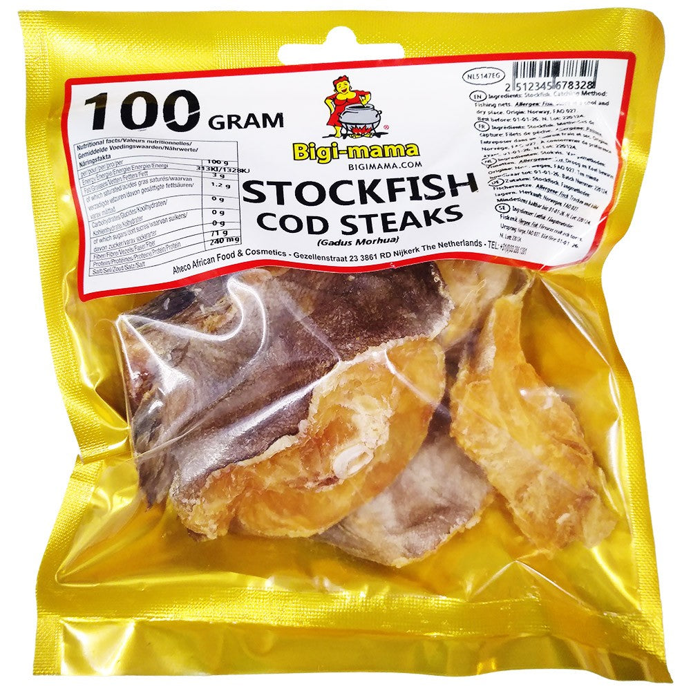 (Fish Dried) Stockfish Cod Steaks - Bigi Mama 100 gr.