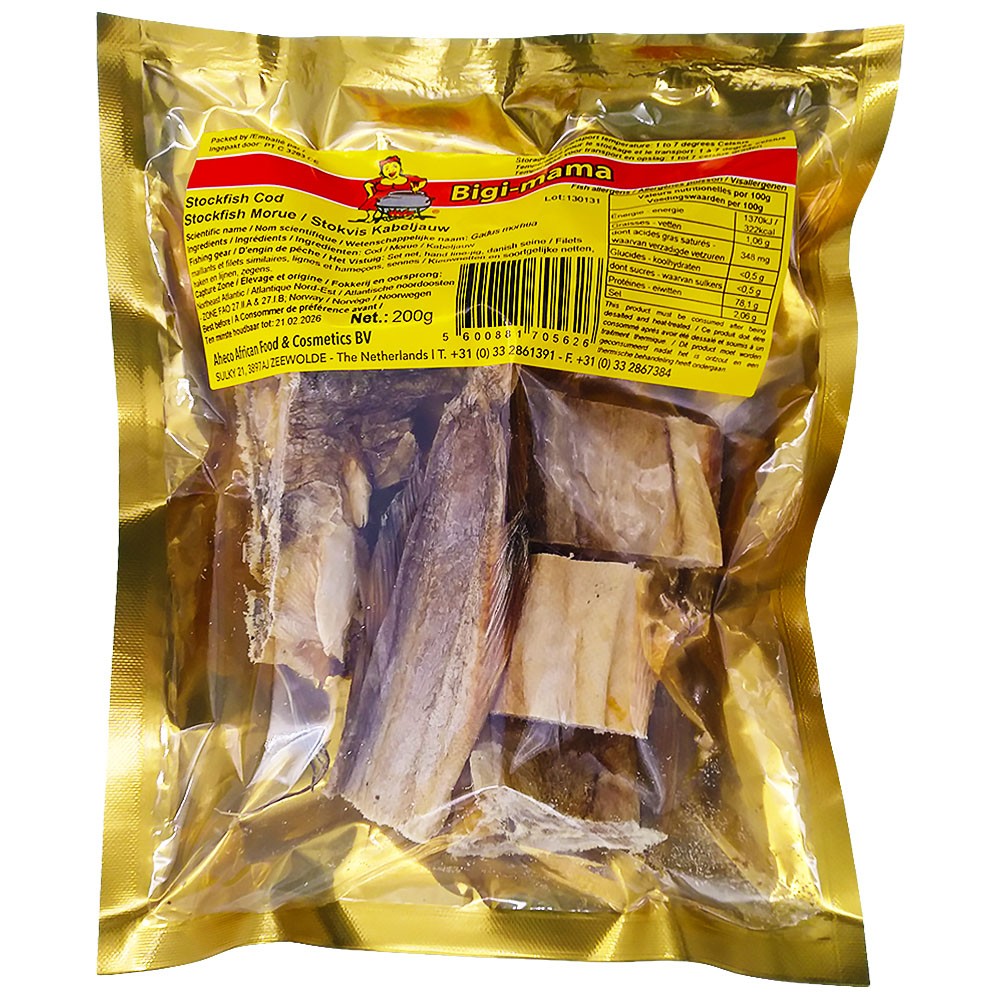(Fish Dried) Stockfish Real Cod Steaks - Bigi Mama - 200 gr.
