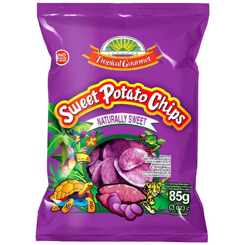 Sweet Potato Chips Tropical Gourmet - B0x 20 x 85 gr.