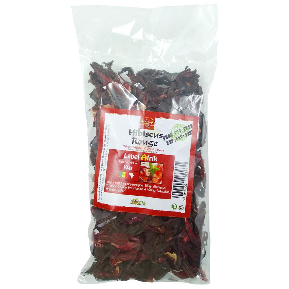 Tea Bissap Hibiscus Rouge - Label Afrik - 100 gr.
