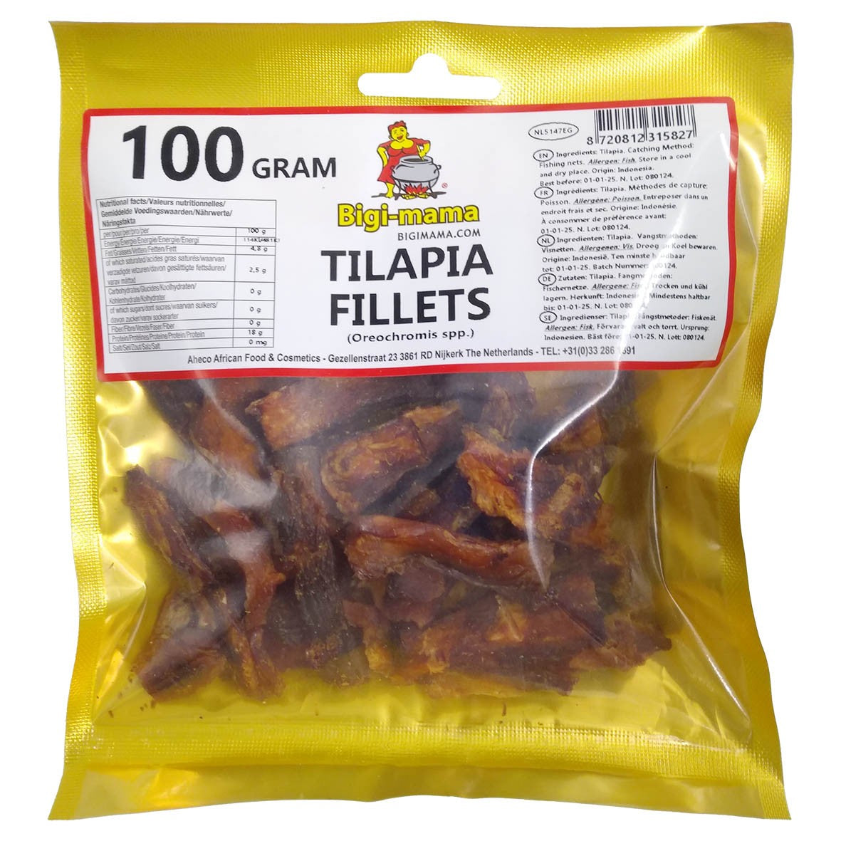 (Fish Smoked) Tilapia Fillet Smoked - Bigi Mama - 100 gr