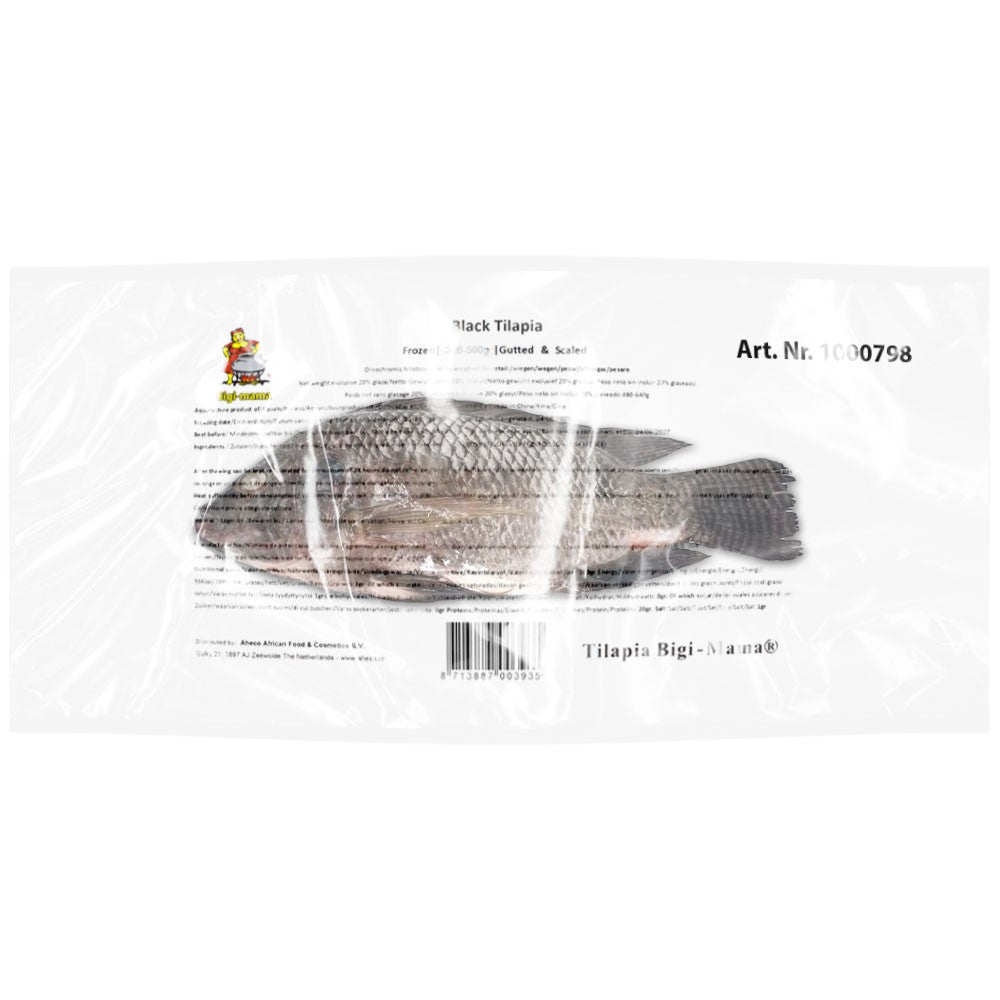 Fresh Frozen Fish Tilapia Black - 300/500 G/S IWP Box 4 kg