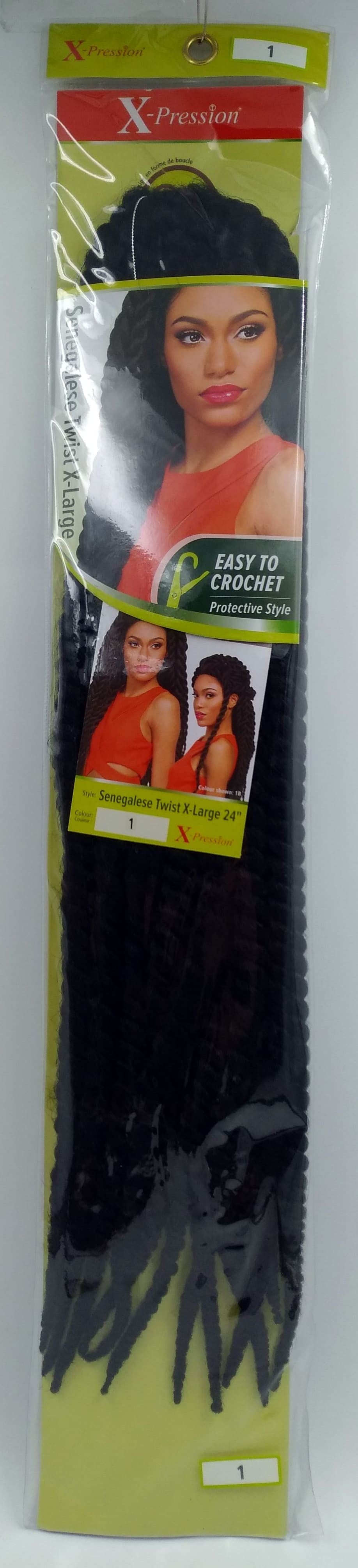 X-Pression Senegalese Twist X-Large 24'' Colour 1.
