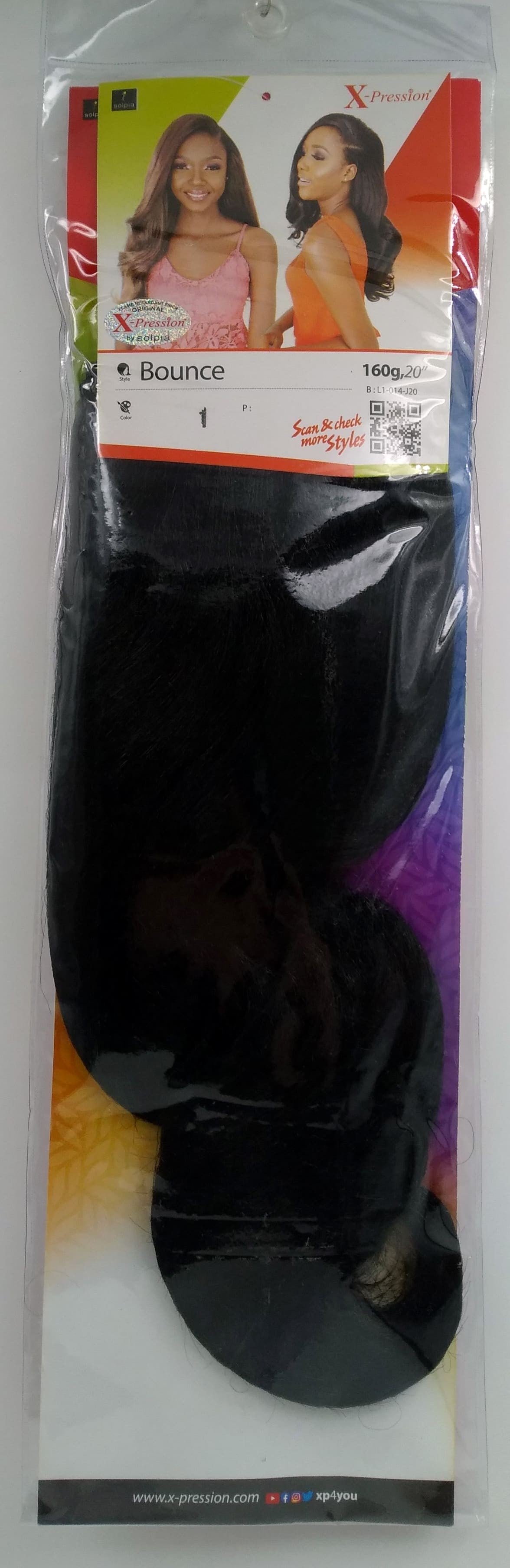 (Hair Weave) X-Pression Weavon Bounce 20" Colour 1.