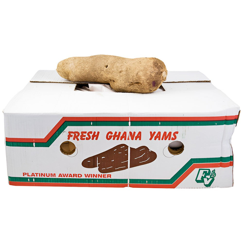 (Fresh Root Vegetable)) Ghana Fresh Yams White - Box 22 kg.