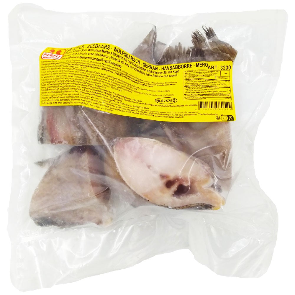 (Fish Steaks Frozen) Thiof Merou African Style - Grouper Steaks - Box 8 kg.