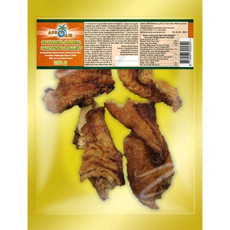 (Fish Dried Smoked) AFROASE  Catfish Fillet Smoked & Dried  - Box 10 x 100 g (AEF)