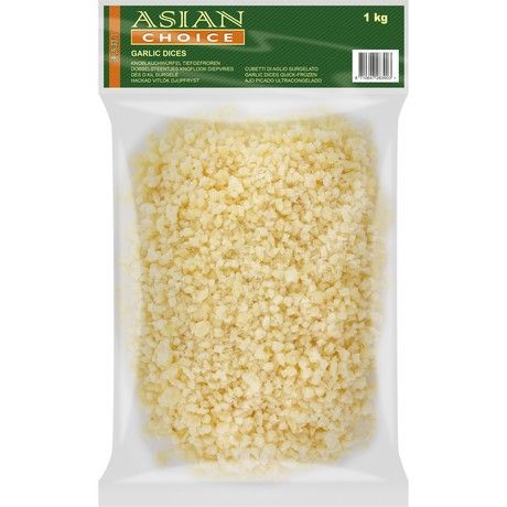 (Garlic Diced) ASIAN CHOICE  Garlic Dices  - Box 10 x 1 kg (AEF)