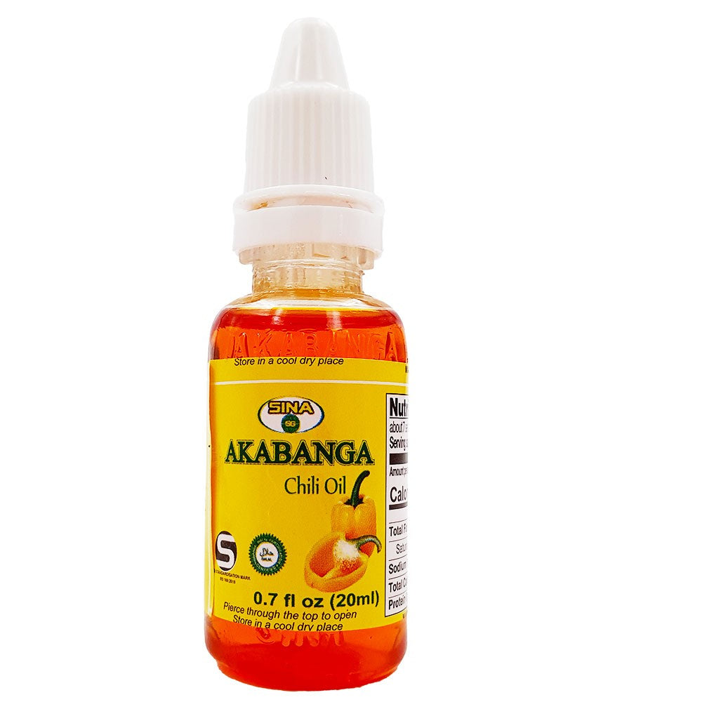 (Hot Chili Sauce) Akabanga Pili-Pili Yellow Pepper Chili Oil  - Box 36 x 20 ml. (AHCO)