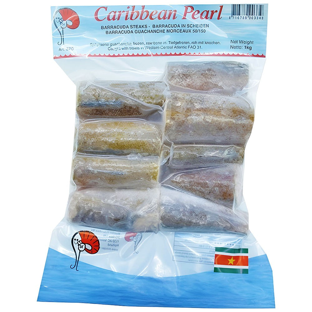 (Fish Steaks Frozen) Baraccuda Steaks 50/150 gr. Pkt. 1 kg.