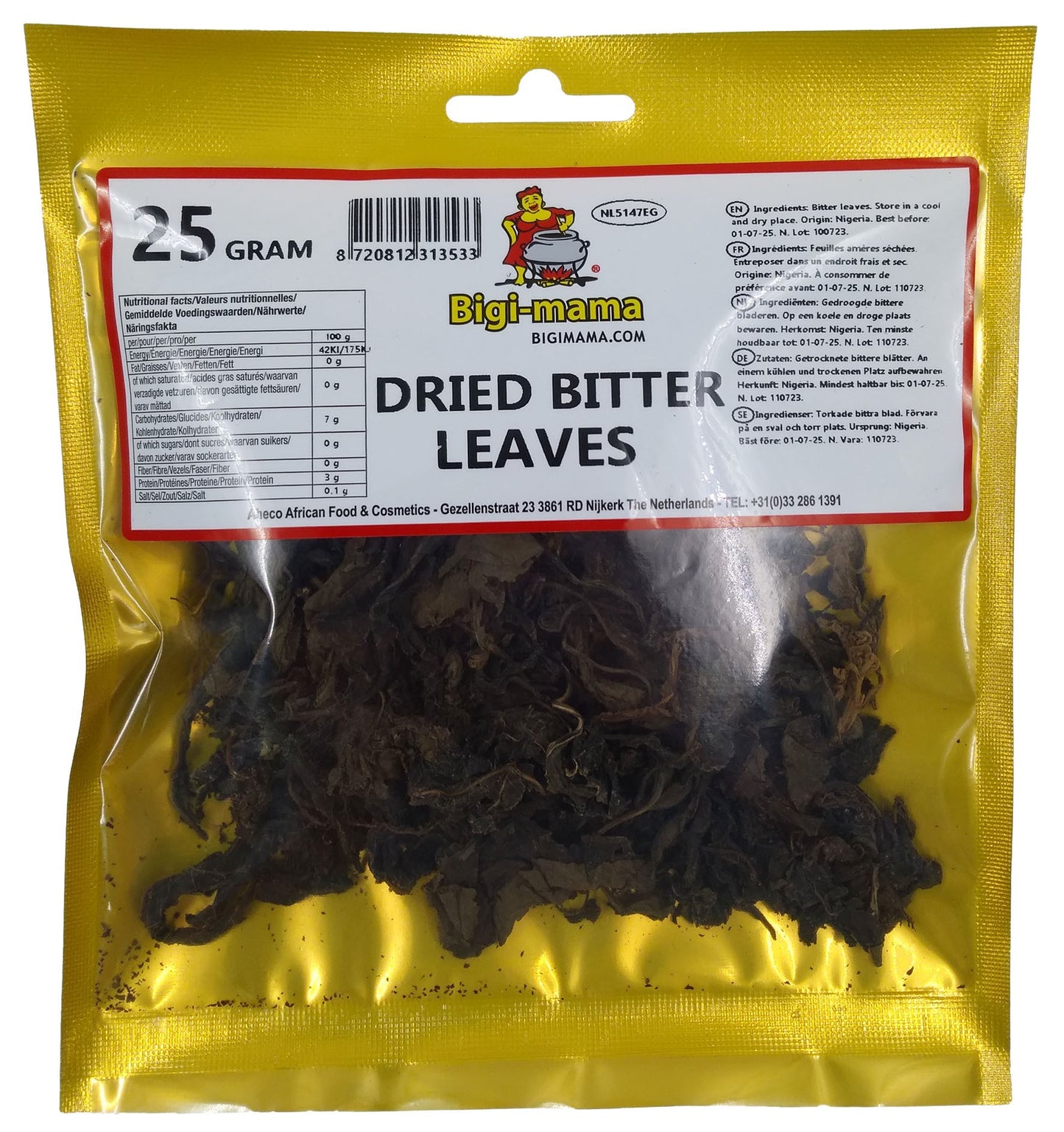 Bitter Leaf Dry Leaves - Box 10 x 25 gr