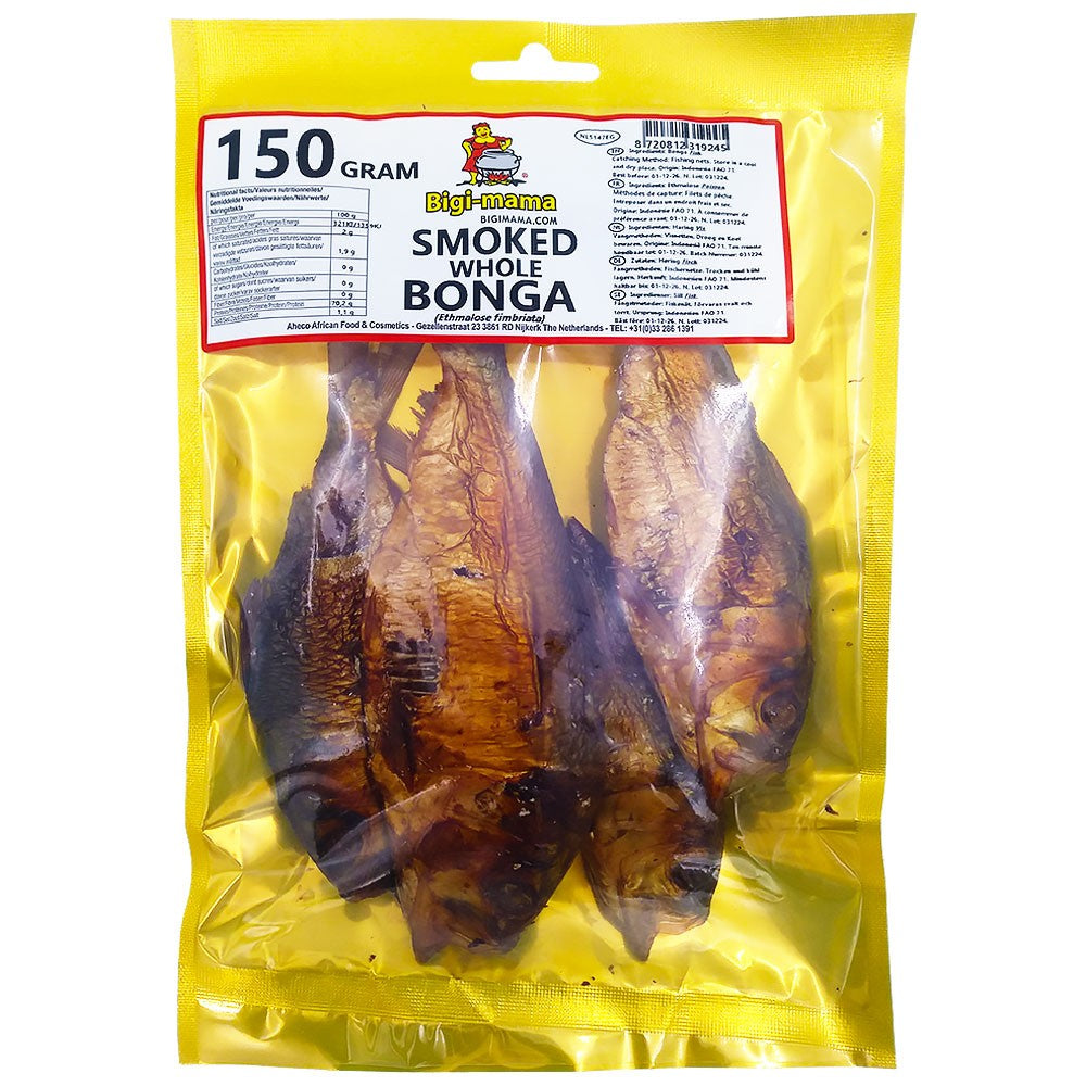 (Bonga Fish Smoked) Bonga Whole Smoked Extra Dry Bigi Mama - 150 gr.