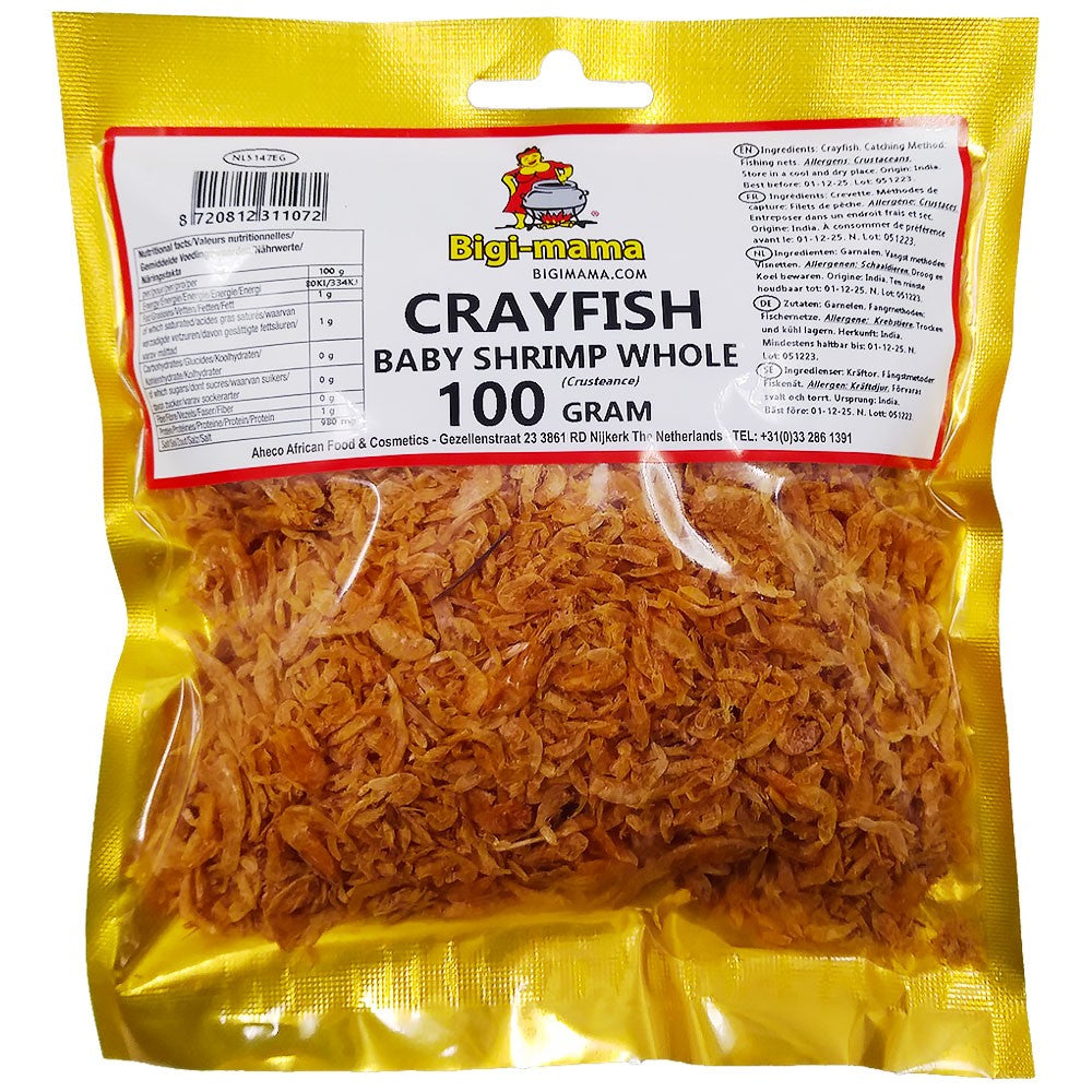 (Seafood Baby Shrimp) Crayfish Baby Shrimp Whole - Bigi Mama 100 gr.