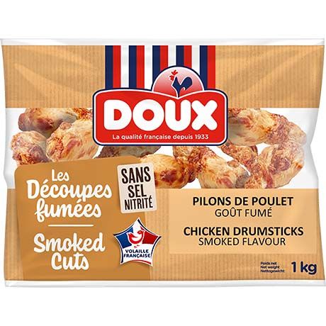 (Poultry Chicken Wings Smoked) DOUX  Chicken Drumsticks Smoked & Cooked - 1 kg (AEF)