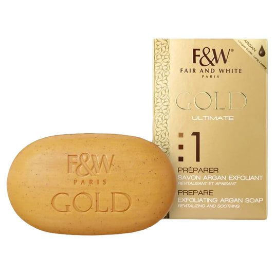 (Bar Soap) Fair & White Gold NR1 Argan Exfoliating Soap 200 gr.