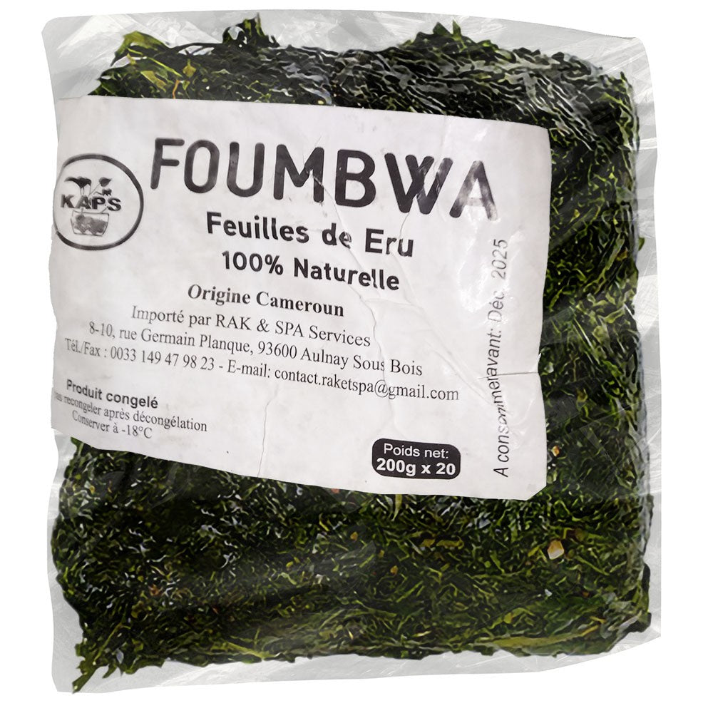 (Frozen Vegetable Leaves) Fumbwa Okasie/Eru - Cameroon Pkt. 200 gr.