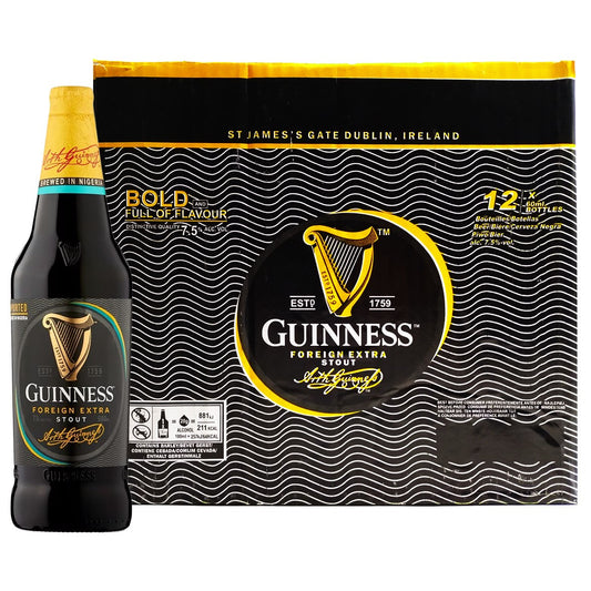 (Beverage Drink Nigeria) Guinness Export Stout Nigerian 7.5 % 12 x 600 ml.