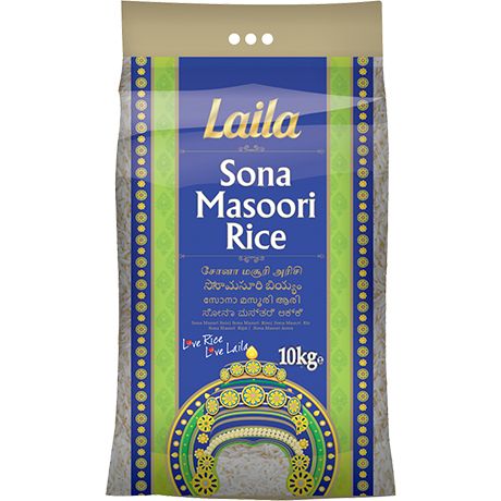 (Basmati Sona Masoori) LAILA  Sona Masoori Rice - 10 kg (AEF)