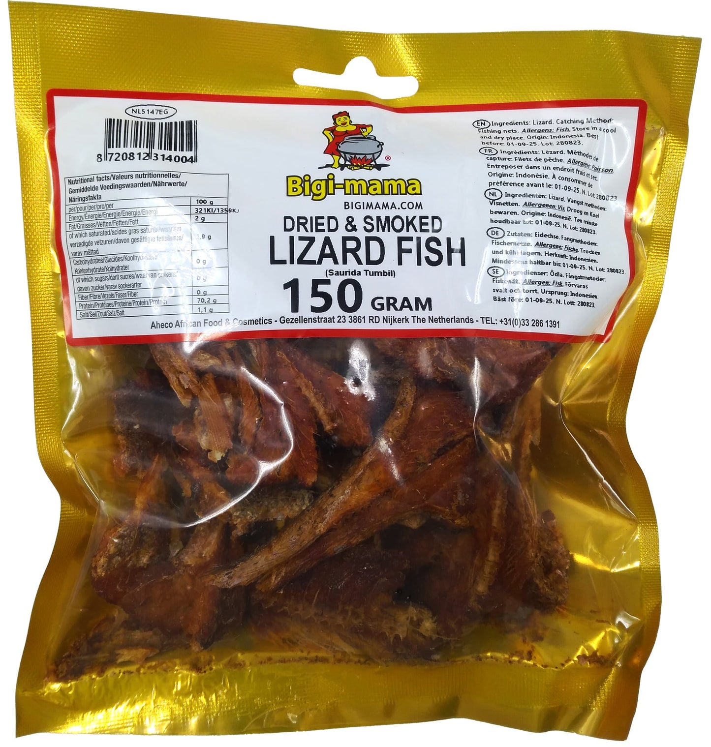 (Lizard Fish Smoked) Lizard Fish Dried & Smoked - Pkt. - 150 gr.