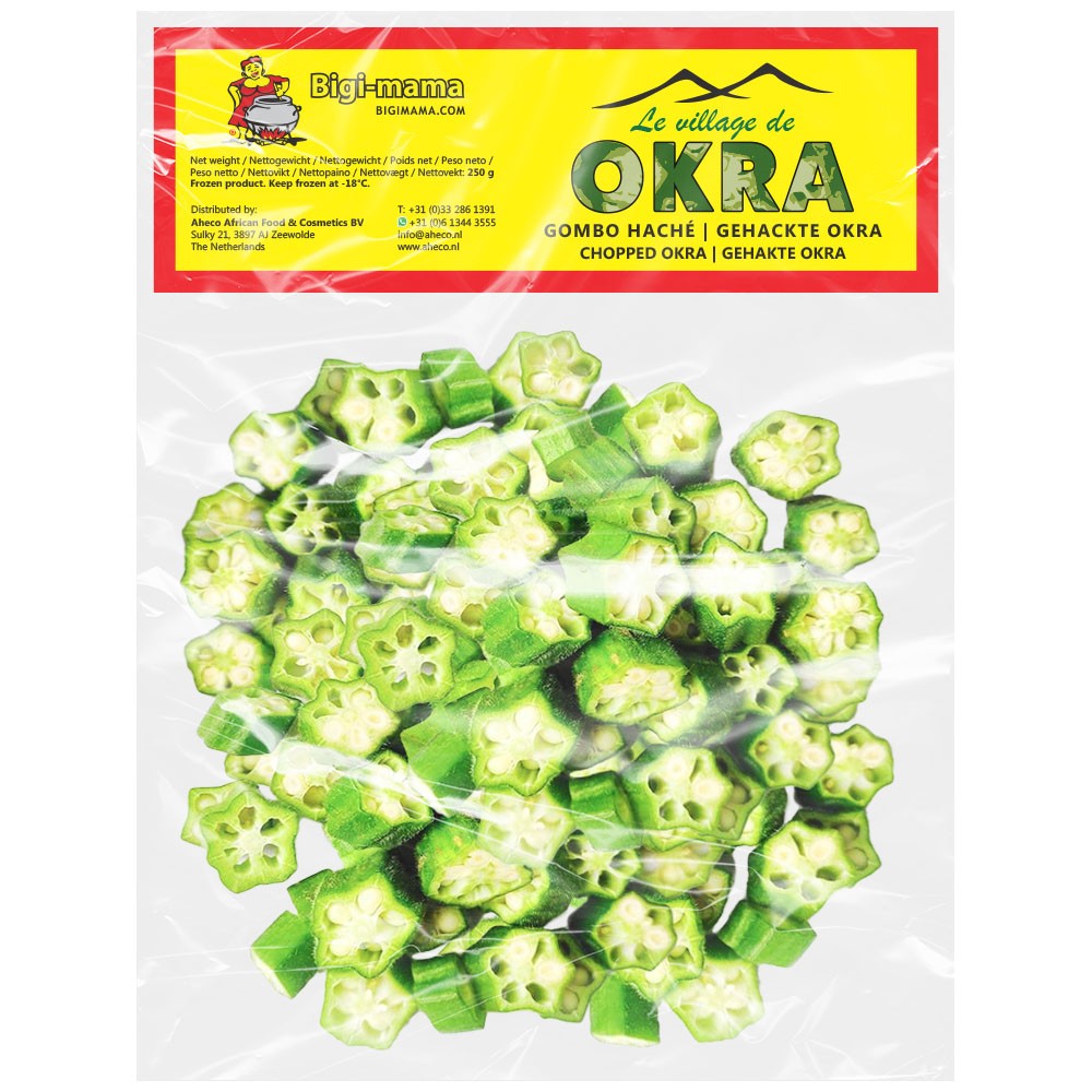 (Chopped Vegetable Frozen) Okra Chopped Le Village de Bigi Mama - 250 gr. (AHCO)