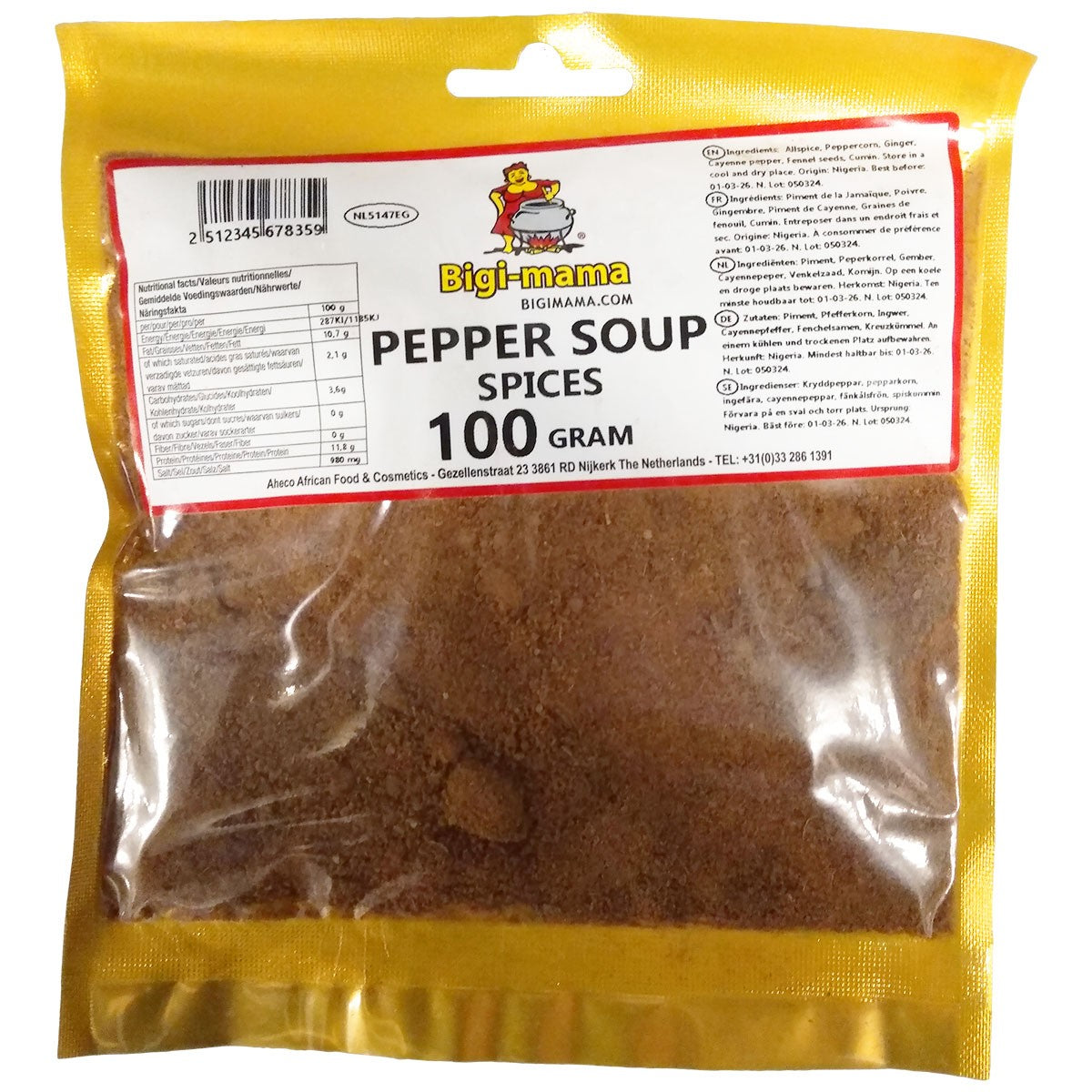 Pepper Soup Spices - 100 gr.