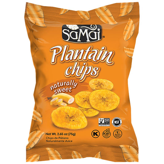 Plantain Chips Samai Naturally Sweet - (Box 15 x 75 gr).