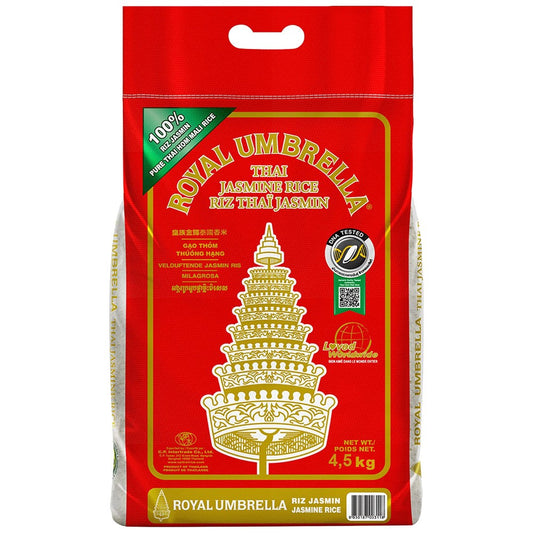 (Jasmine Rice) Thai Jasmine Perfumed Royal Umbrella - 4.54 kg. (AHCO)