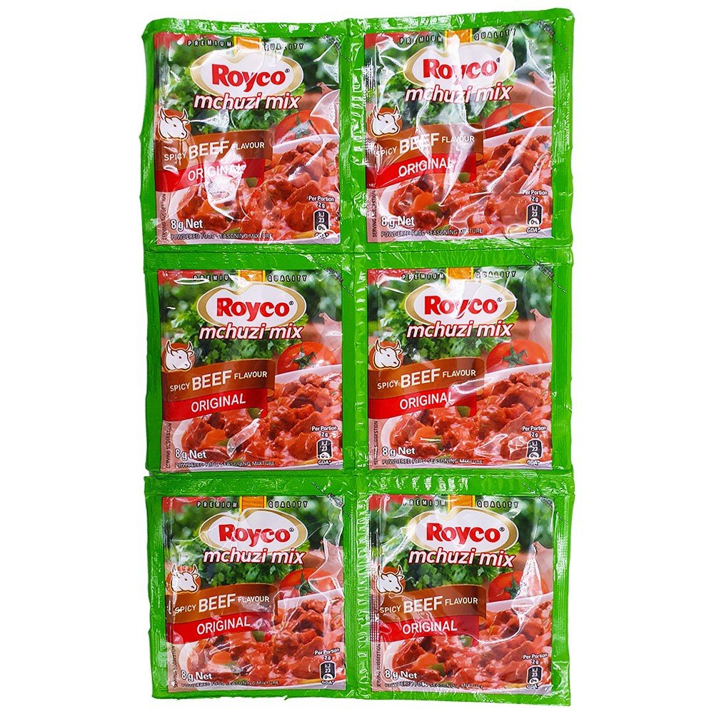 (Beef Seasoning Spicy) Royco Mchuzi Mix Spicy Beef Sachets Box 120 x 8 gr. (AHCO)
