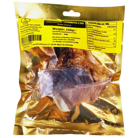 (Fish Dried) Stockfish Cod Belly/Trimming - Bigi Mama - 100 gr.