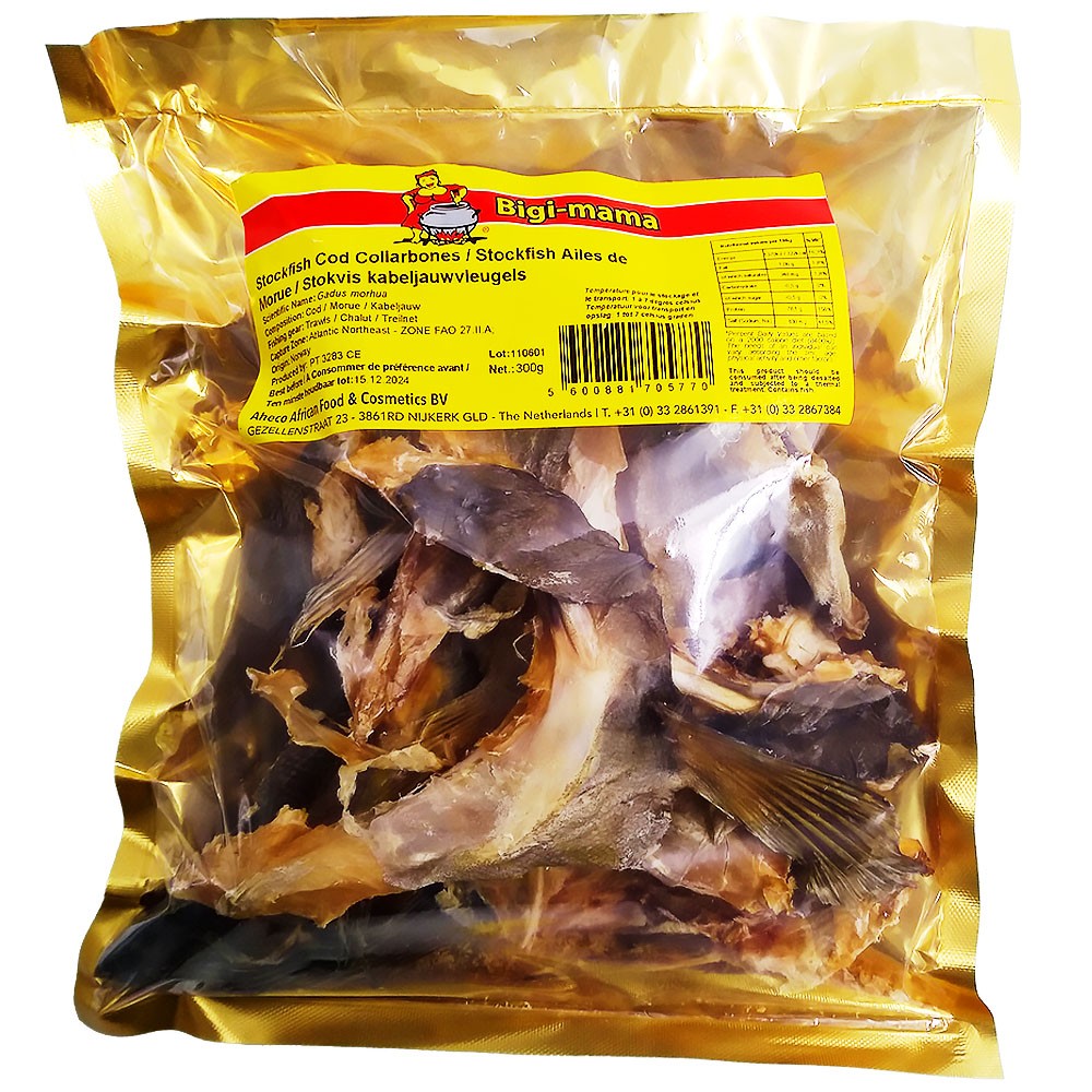 (Fish Dried) Stockfish Cod Collarbones - Bigi Mama - 300 gr.
