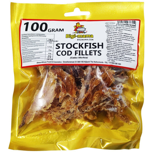 Stockfish Cod Fillet Skinless - Box 10 x 100 gr.