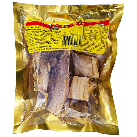 (Fish Dried) Stockfish Real Cod Steaks - Bigi Mama - 200 gr.