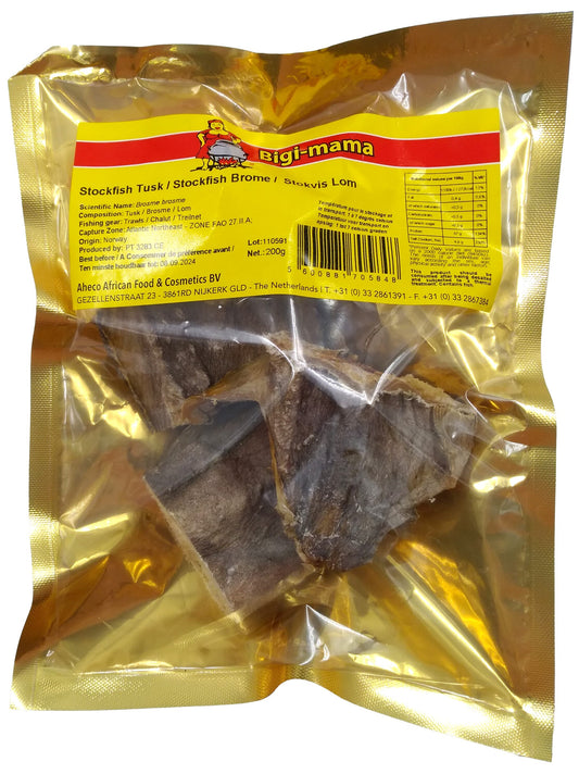 (Fish Dried) Stockfish Tusk Steaks - Bigi Mama - 200 gr.