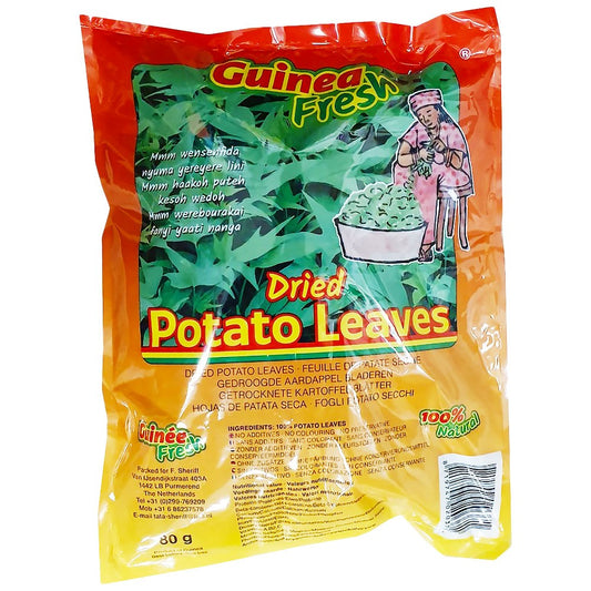 (African Vegetaable Leaves) Sweet Potato Leaves - Guinéa Fresh Matembele Dry Pkt.  80 gr.