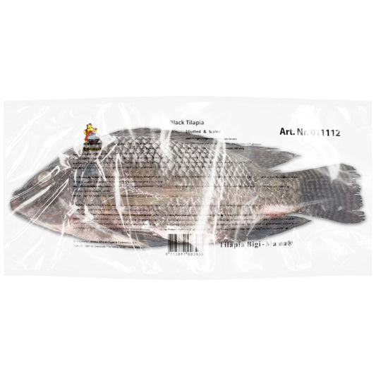 Fresh Frozen Fish Tilapia Black -1000+ G/S IWP Box 6 kg.